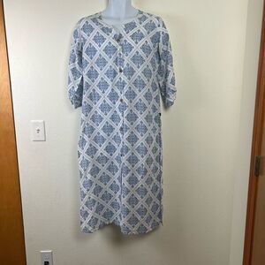 Zoie Block Printed Women 3/4 sleeve Dress size M